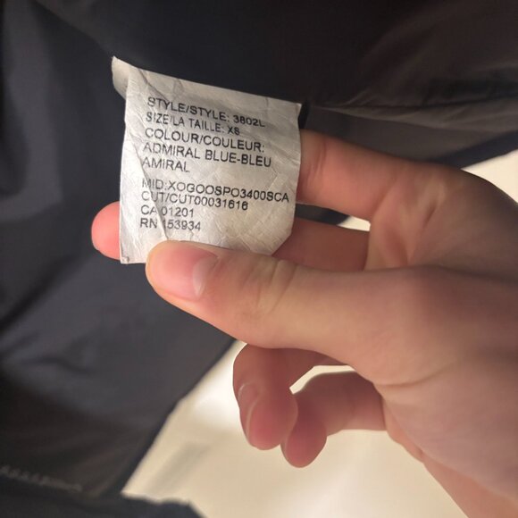 Women's Canada Goose, Shelburne Parka (Size XS, ADMIRAL Blue), Mint Condition - Picture 4 of 4